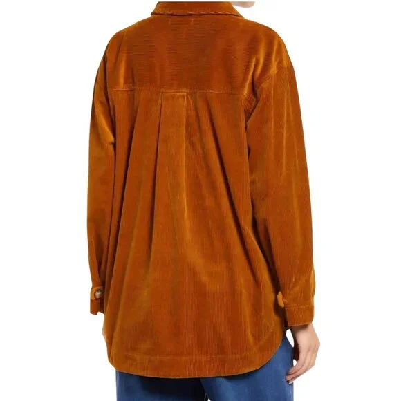 Madewell NWT Corduroy Yorkway Shirt Jacket Antique Gold Size 1x - Picture 5 of 10